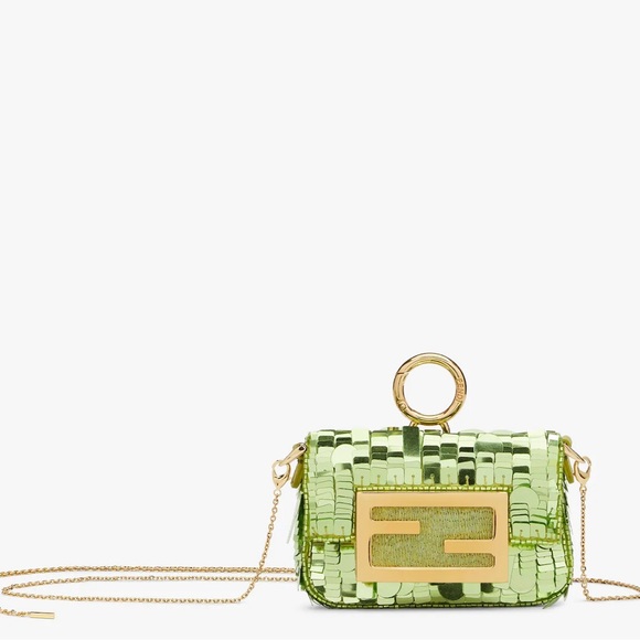 Fendi baguette nano charm - acid green sequins - Picture 8 of 9